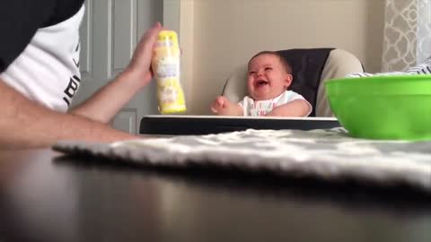 Baby laughing