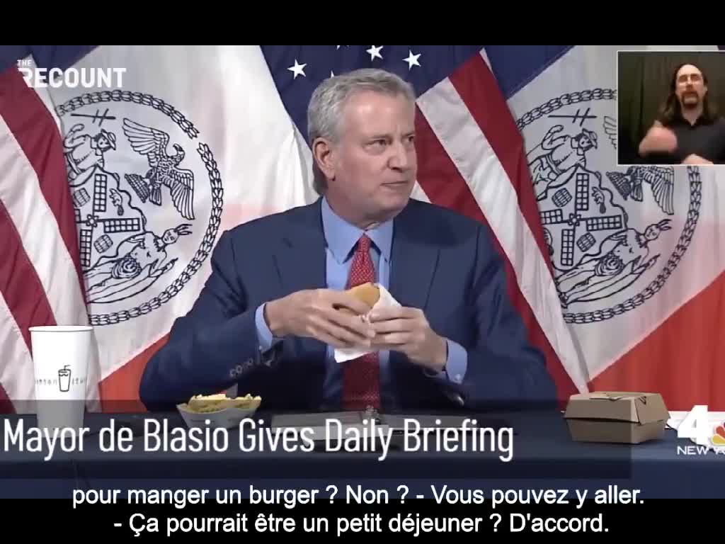 Bill de Blasio : Frites gratuites quand on se fait vacciner ? (remix) (VOST)