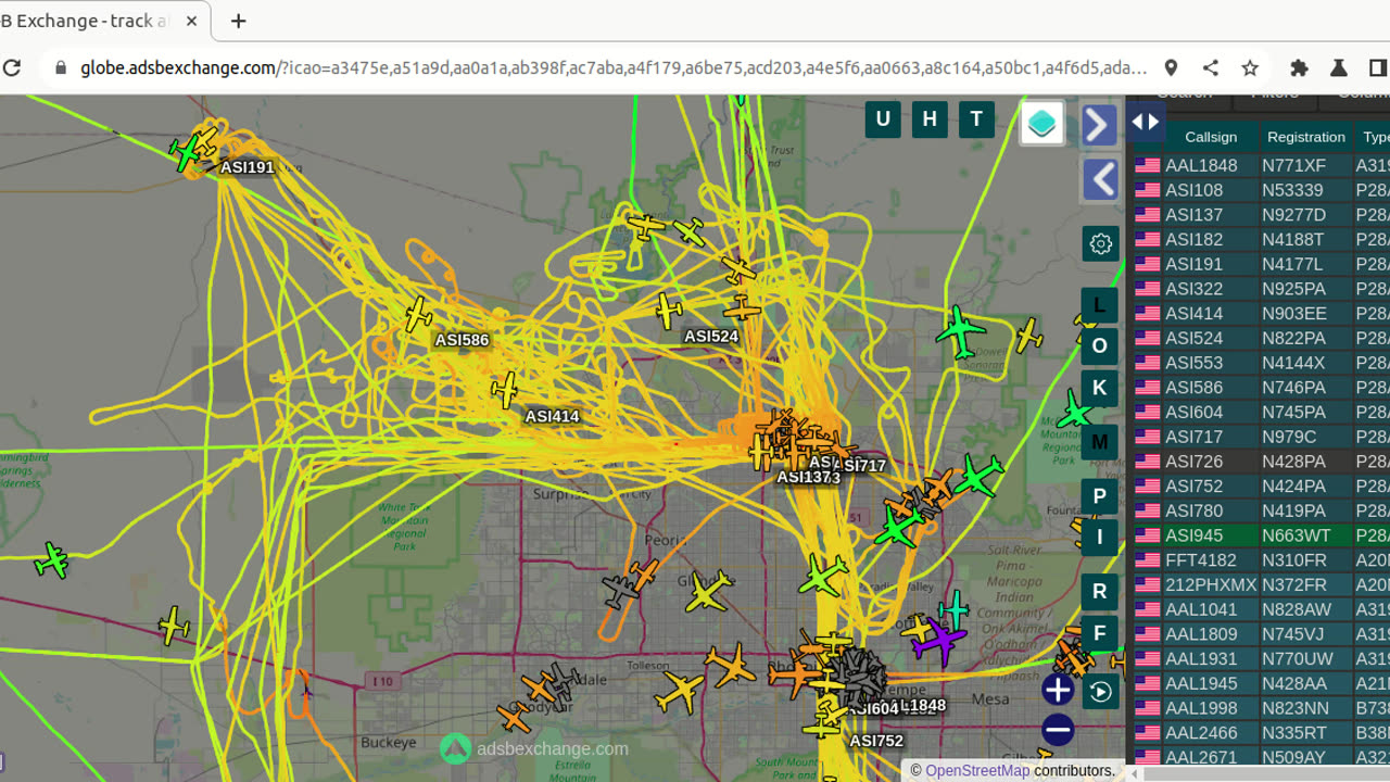 Skywest Invasion continues over Arizona - Feb 1st 2024 -
