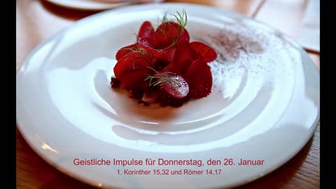 Geistliche Impulse für Donnerstag, den 26. Januar