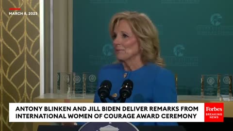 Antony Blinken And Jill Biden Deliver Remarks To Honor Award Recipients On International Women's Day