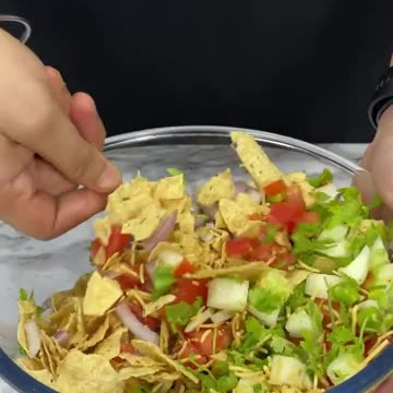 Viral Recipe Papad Chaat ASMR Cooking _#shorts #food #cooking #asmr #asmrsliceanddice #streetfood