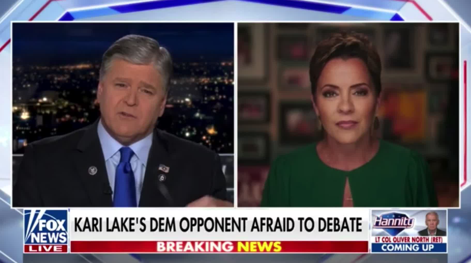 Arizona gubernatorial candidate Kari Lake comments on Katie Hobbs' refusal to debate he