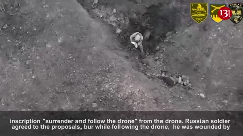 Russian surrenders to Ukrainian drone, his fellow soldiers shoot at him