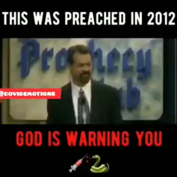 THIS WAS PREACHED IN 2012