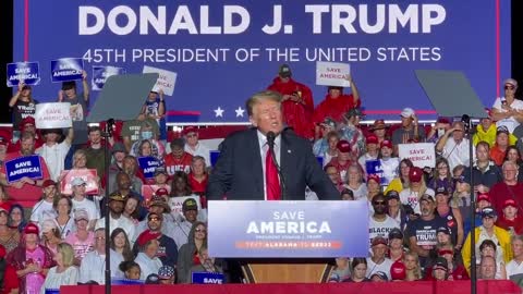 'Make America Powerful Again' President Trump at Save America Rally, Cullman, Alabama