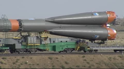 Expedition 48-49 Soyuz Rocket Comes Together and Rolls to Its Launch Pad