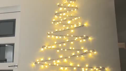 Chrstmas tree light wall