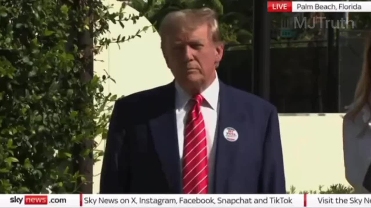 President Trump And FLOTUS Melania Vote In Florida Dress Semaphore - 3/21/24..