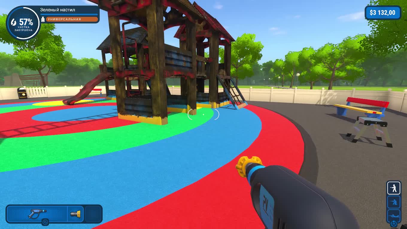 Complete cleaning of the playground in Power wash simulator part 2.