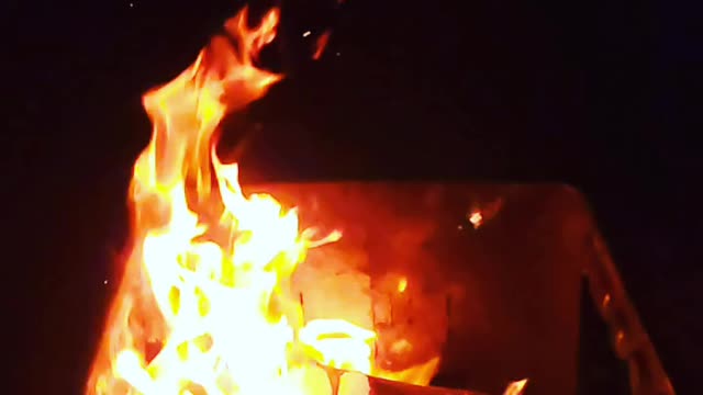 Fire in slow motion