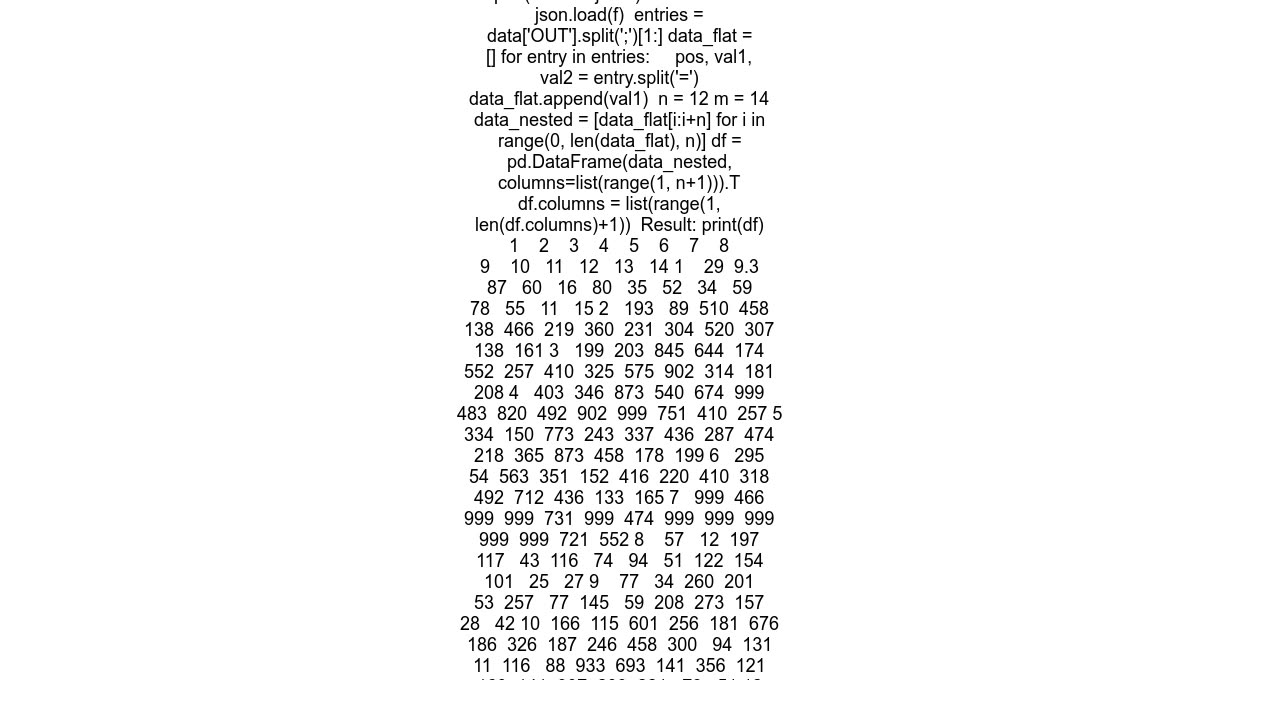 How to pull data from Json and put it in a table format