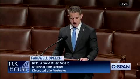 RINO Kinzinger Goes On Wild Rant During Farewell Speech