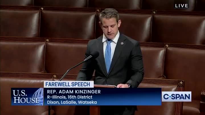 RINO Kinzinger Goes On Wild Rant During Farewell Speech