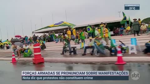 Forças Armadas condenam excessos em manifestações | SBT Brasil (11/11/22)