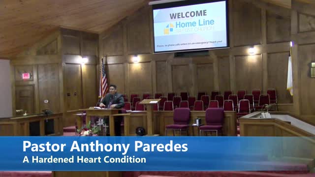 Pastor Anthony Paredes A Hardened Heart Condition