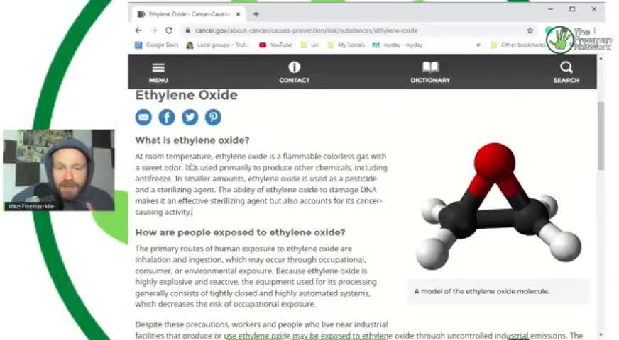 Covid testing used to deposit Ethylene Oxide in your scull. Pesticide causing cancer & sterilization