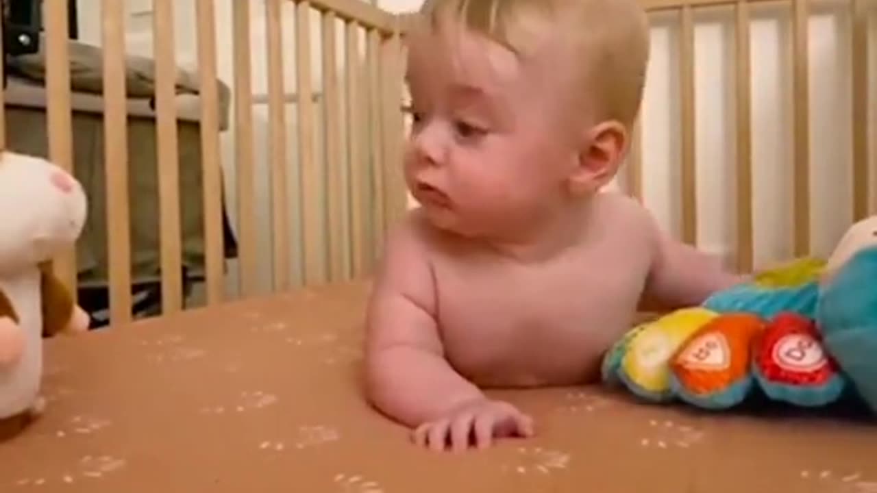 Baby first toy reaction || Best funny baby video compilation