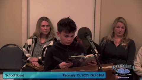 Kid reads porn from school library to school board.