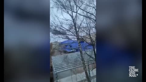 Video shows missile strike in western Ukraine city as Russia attacks