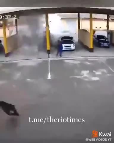 EV car explodes while charging.