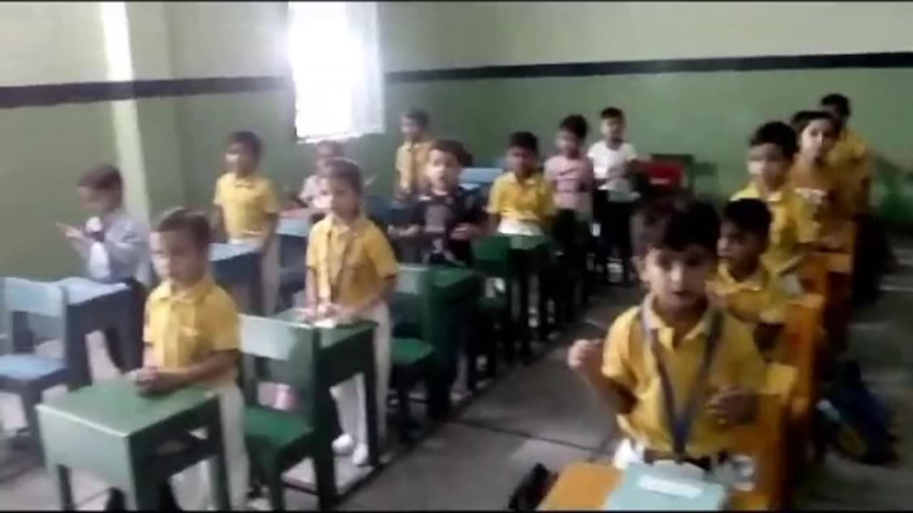 School kids learning