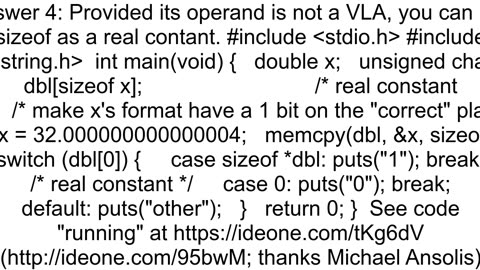 Can sizeof be used to define an array length