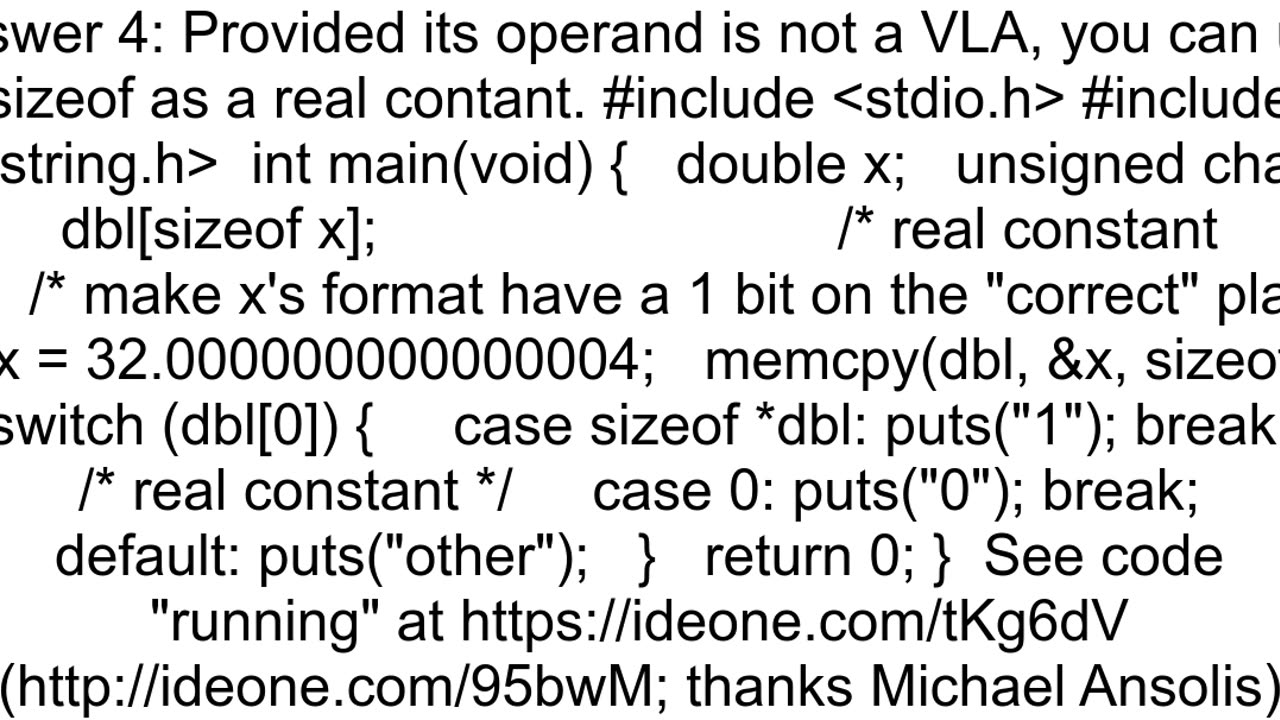 Can sizeof be used to define an array length