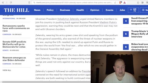 Zelenskyy tells UN that RUSSIA must be defeated because CLIMATE CHANGE