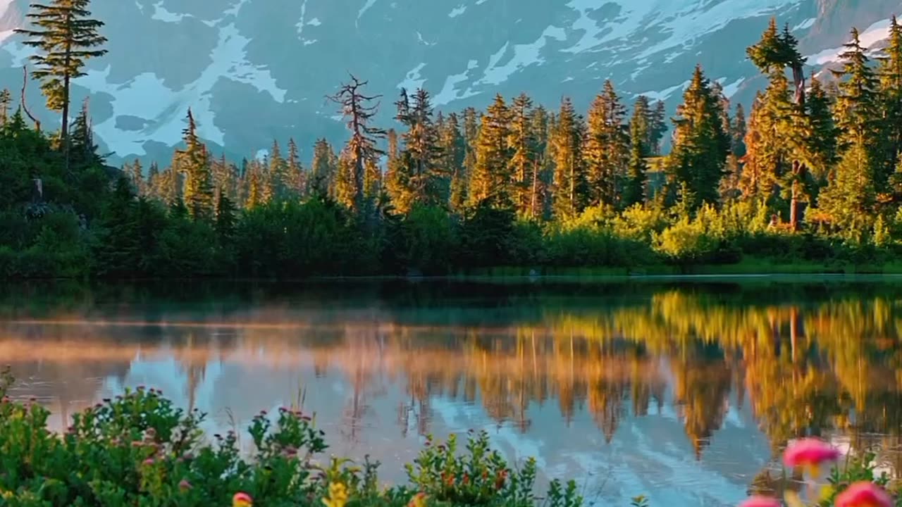 Lake in the heart of mountains