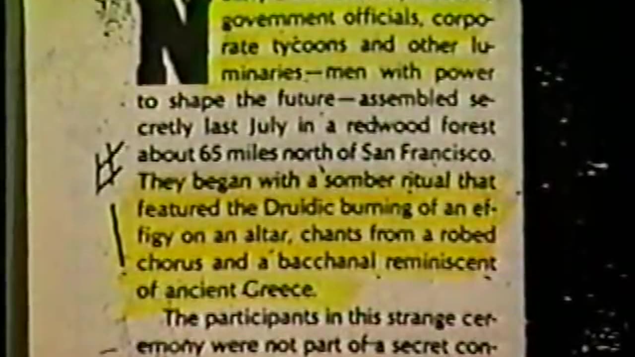 Dark Secrets inside Bohemian Grove Alex Jones סרטו של אלכס גונס חושף את טקסי ההקרבה של האליטות