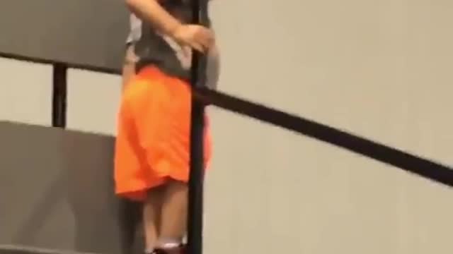 Laugh and watch how he jumps