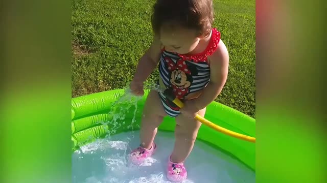 Children play water