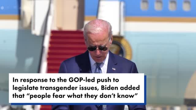 Biden calls curbs on treatment for trans kids 'outrageous,' 'immoral'