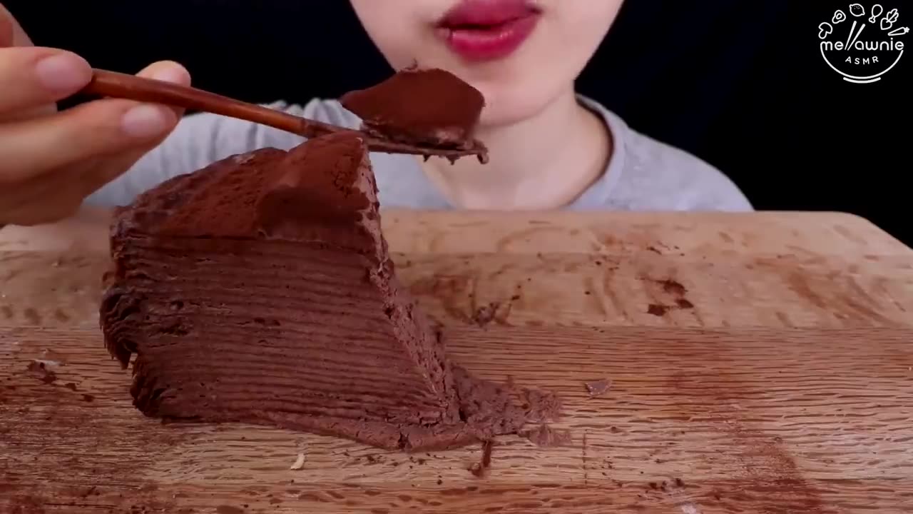 Asmr eating delicious choclates cakes and icecream