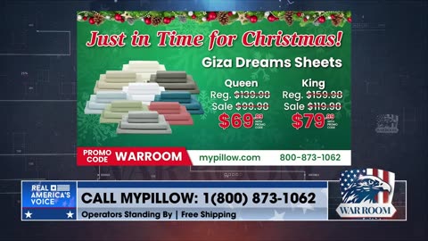 Just In Time For Christmas! Order The Giza Dreams Sheets At MyPillow.com/warroom