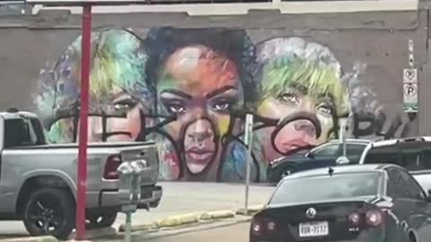 Dallas: The mural of Taylor Swift, Rihanna and Billie Eilish has been vandalized.