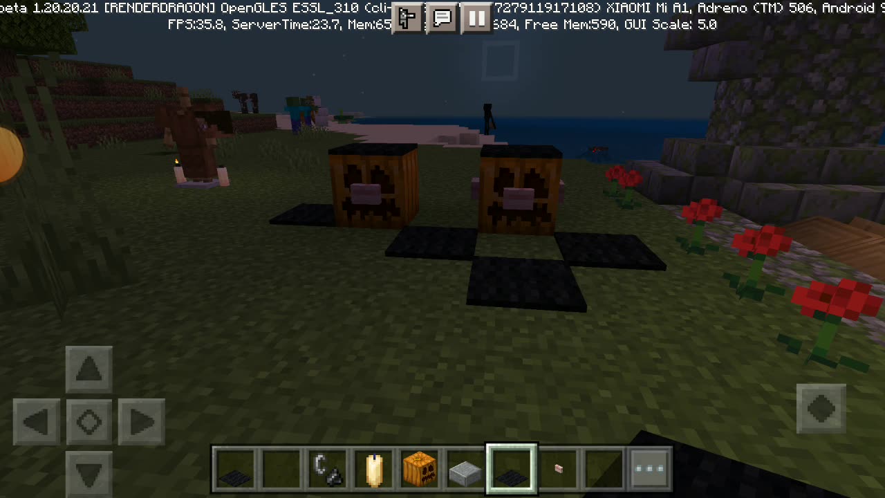 creepy pumpkin in Minecraft #minecraft