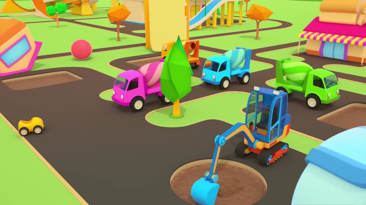 Helper Cars & the colored tow trucks for kids. NEW episodes & car cartoons for kids. Street vehicles