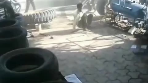 Pumping Big Tire