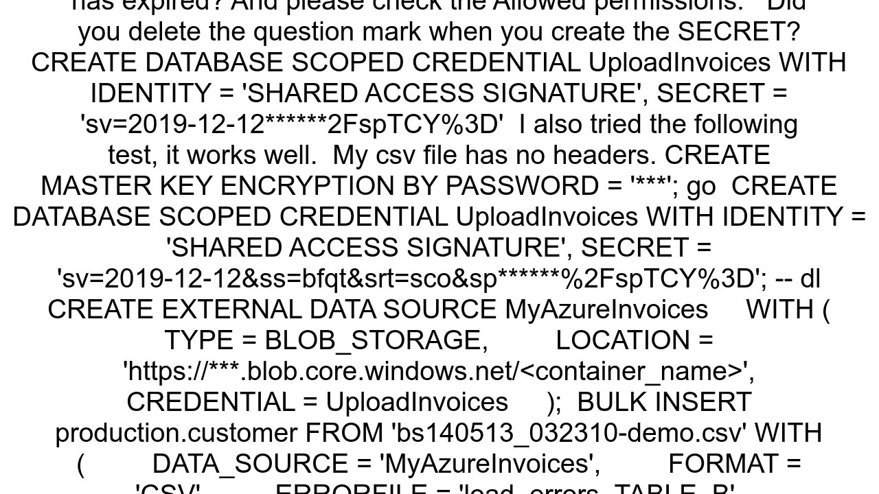 Access Azure Blob Storage via Azure SQL Database through Managed Identity