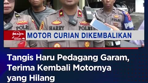 Tangis Haru Pedagang Garam,Terima Kembali Motornyayang Hilang