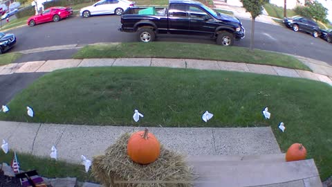 Boy Rides Away With Entire Candy Bowl