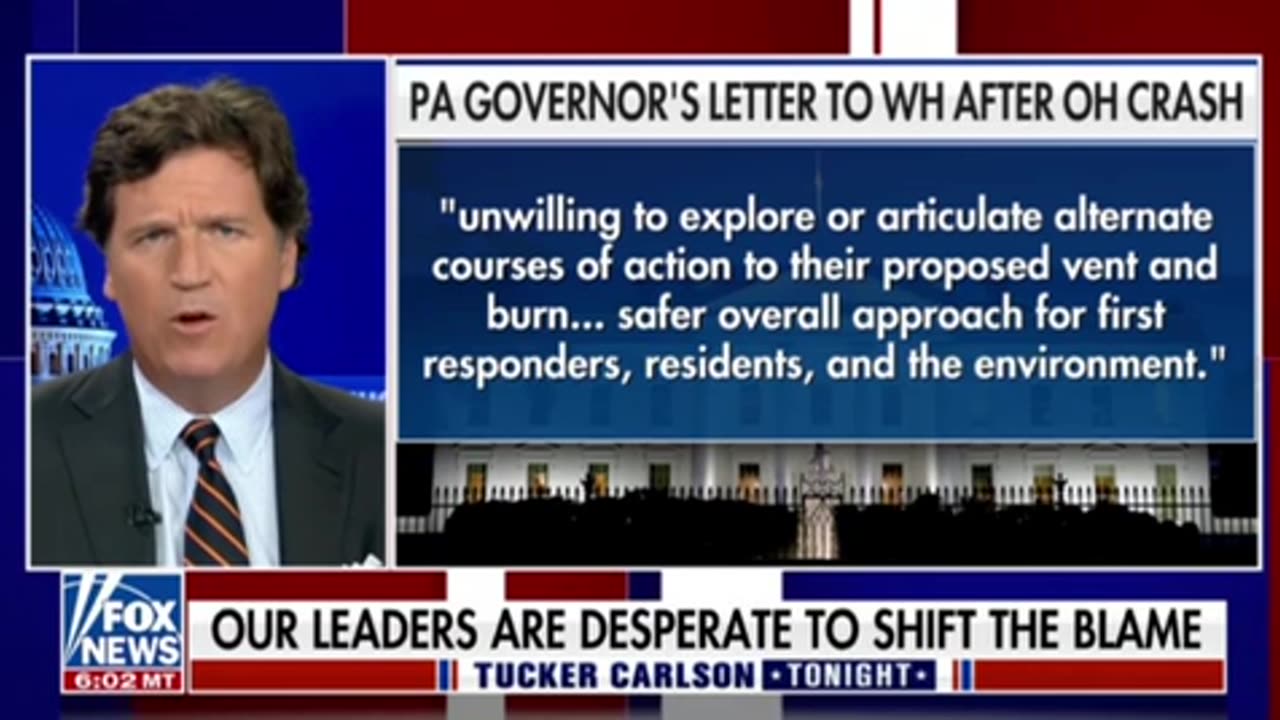 TUCKER CARLSON BLASTS THE RESPONSE OF THE OHIO TRAIN DERAILMENT