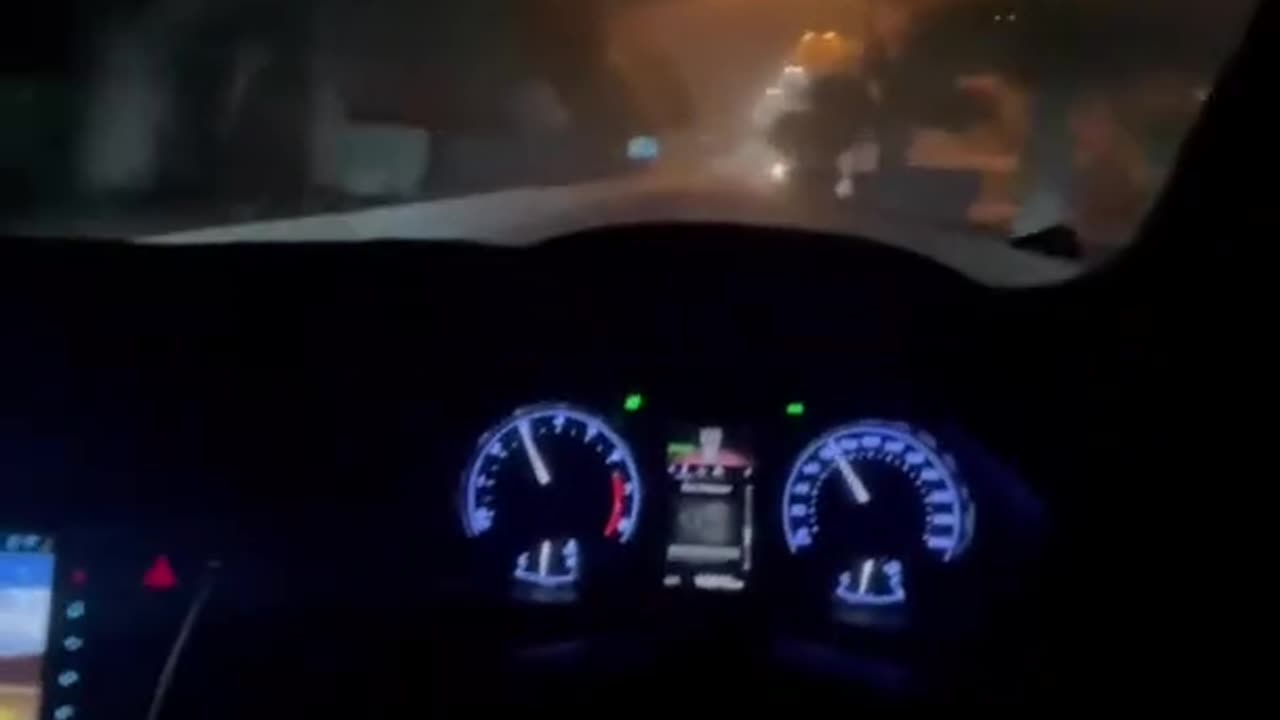 Night car driving