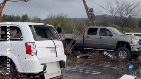 Tornado hits Scotts Valley, California.