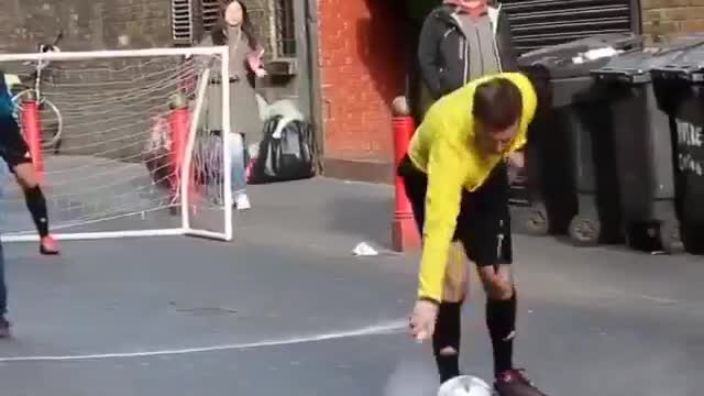 A football match on the street?