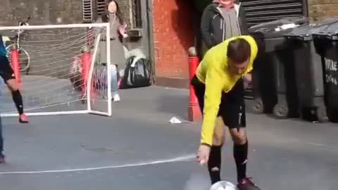 A football match on the street?