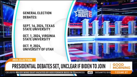 Presidential Debates Set, Unclear if Biden Will Join