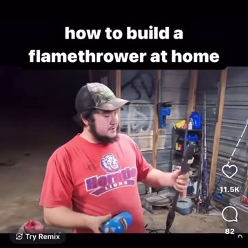 Homemade flame thrower